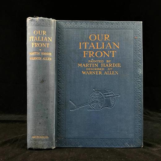 1920年 我们的意大利前线 50幅彩色插图 漆布精装大32开 商品图0