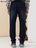 波顿[短绒保暖]男士秋冬季加绒直筒宽松牛仔长裤ME821322 商品缩略图2