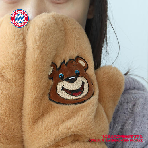 【官方正版】拜仁慕尼黑足球俱乐部｜berni保暖毛绒手套球迷周边服饰 商品图1