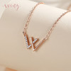 Winy925纯银简语项链玫瑰金色轻奢小众精致锁骨链送女友生日礼物 商品缩略图3