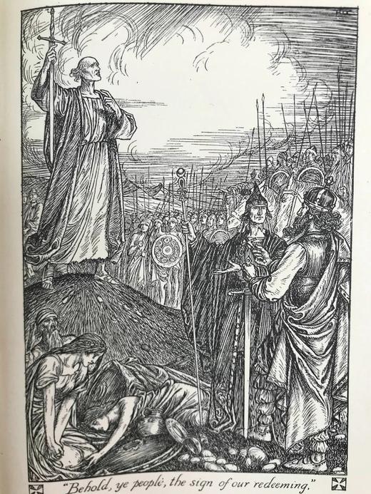 约20世纪早期 孩子的骑士之书 赫伯特·科尔3幅彩色13幅黑白插图 漆布精装32开 商品图11