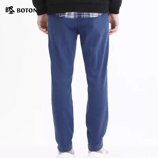 波顿男士秋冬季牛仔裤加厚保暖直筒百搭牛仔长裤ME216519 商品图5