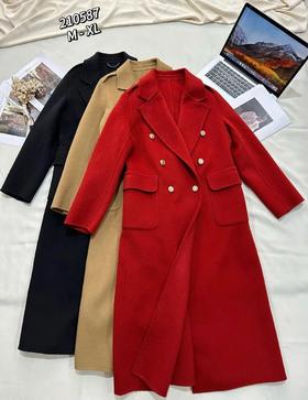 33BAF210587#羊毛双面呢外套
