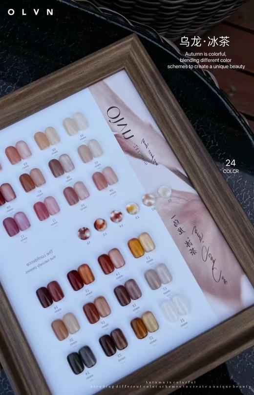 鸥璐. 乌龙.冰茶秋冬系列24色套装 配送色板 商品图1