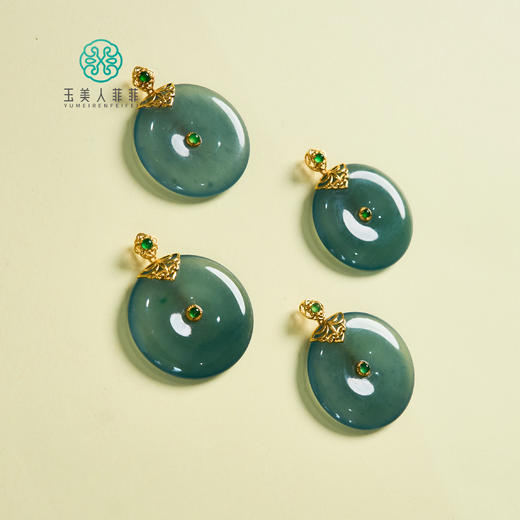 18K翡翠平安扣吊坠约32*25mm 商品图0