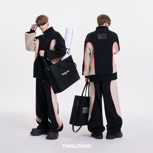 TIWILLTANG启世录“坞昼烛曳”颗粒绒螺纹卫裤 商品图2