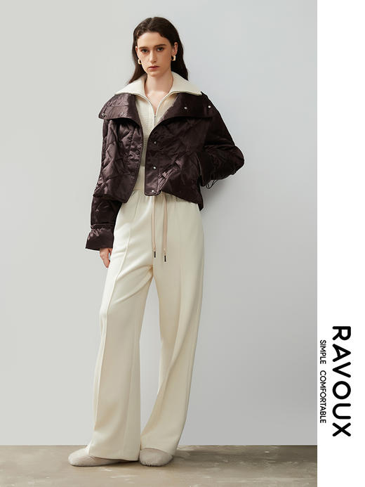 264169908牙签褶抽绳直筒裤 商品图3