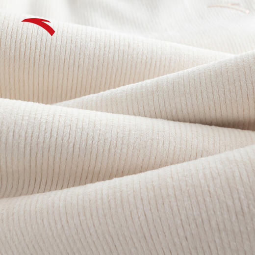 安踏灯芯绒长裤 女2024冬冬季新款高腰宽松直筒裤休闲裤子162447324N 商品图3