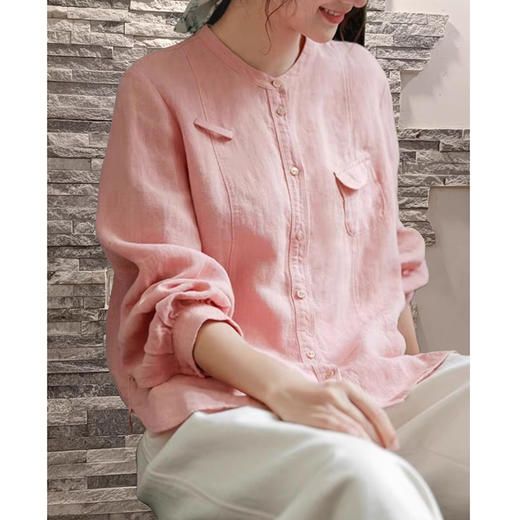 裁缝学苑AQ384长袖亚麻衬衫纸样女装春季新款衬衣上衣服装样板 商品图3