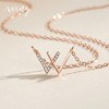 Winy925纯银简语项链玫瑰金色轻奢小众精致锁骨链送女友生日礼物 商品缩略图2
