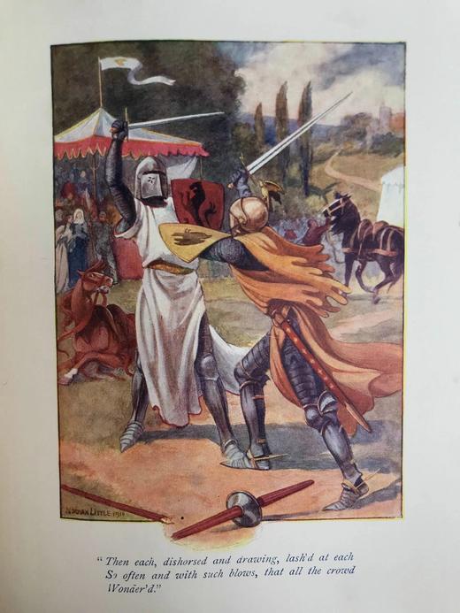 约20世纪早期 安德鲁·朗格夫人《走近丁尼生》 16幅彩色插图 漆布精装18开 商品图14