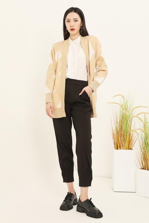 LNNNS 菱形格纹羊毛针织开衫 14684 商品图2