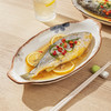 摩登主妇墨蓝蒸鱼专用盘子家用2024新款蒸鱼碟大号鱼碗高级感鱼盘 商品缩略图4