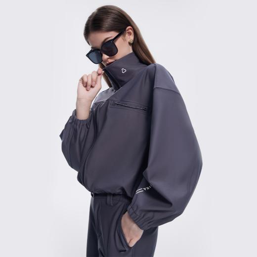 🔥加绒保暖运动夹克女秋冬新款户外防泼水防风宽松齐臀外套31105 商品图2