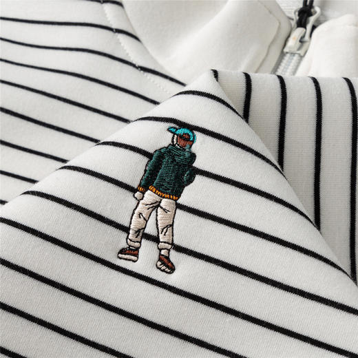 【色织空气层海魂衫】罗蒙春秋长袖T恤男士立领半拉链卫衣男春秋打底卫衣外套男 商品图8