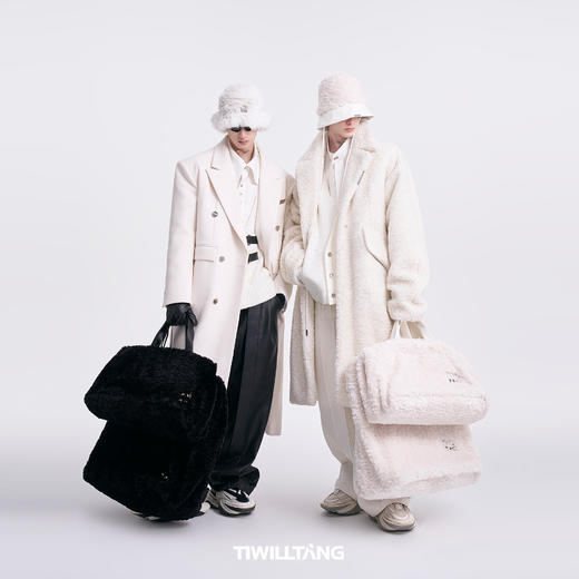 启世录TIWILLTANG"茆肜㬔玥”毛绒波士顿包 商品图4