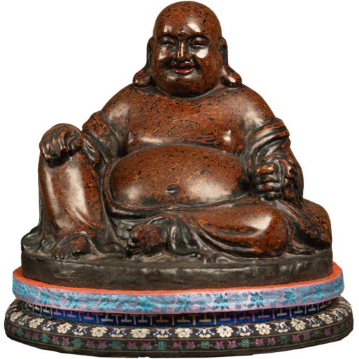 清 犀皮漆弥勒佛像 商品图5