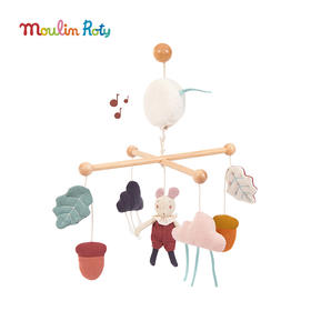 Moulin Roty 音乐床铃
床挂 适合年龄0岁+ 雨后精灵系列 100%纯棉制 法国品牌 715056