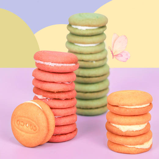【酥脆外壳！绵密夹心】马卡龙饼干休闲追剧网红办公室结婚小零食独立包装马卡龙夹心饼干。ry 商品图2