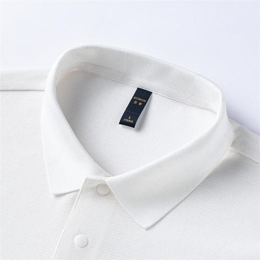 【100%棉 7A抗菌】罗蒙春秋长袖POLO衫男士商务休闲打底纯棉t恤男 商品图12