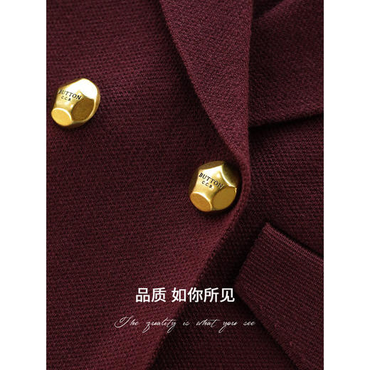 COCOBELLA质感金属扣小香风针织衫气质通勤西装式外套SC71-2 商品图4