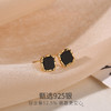 Winy925纯银几何熔岩耳钉轻奢小众金色玛瑙耳饰送女友生日礼物 商品缩略图2