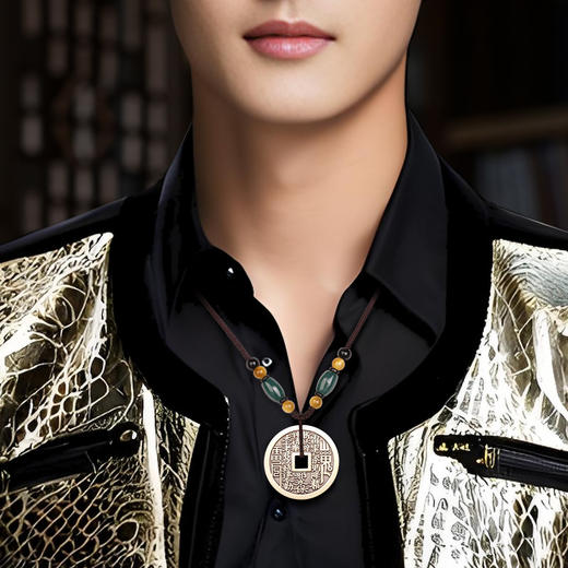 黄铜山鬼花钱吊坠 商品图2