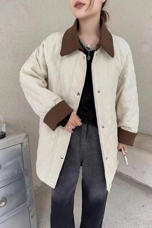 LNNNS 复古撞色翻领菱格纹外套 19333 商品图1