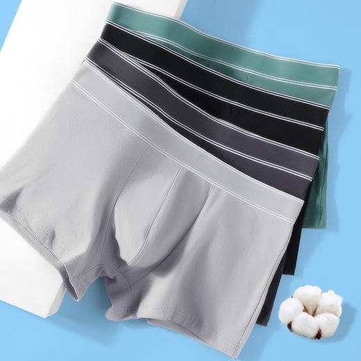 【5条独立装】迪蕉男士纯棉内裤平角透气宽松四角裤 A-4554 商品图8