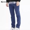 波顿男士秋冬季牛仔裤加厚保暖直筒百搭牛仔长裤ME216519 商品缩略图2