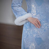 新款蓝色淑女改良大袖奥黛旗袍TM7940 商品缩略图3