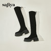 预售5天发|Safiya/索菲娅2024冬季小个子增高粗腿显瘦弹力厚底过膝长靴 SF44117259 商品缩略图4