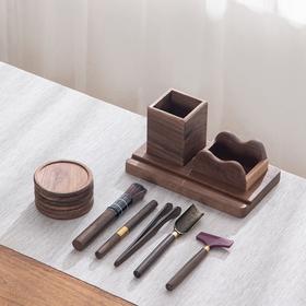 【积分】 简檀茶道六君子多功能杯垫组合套装