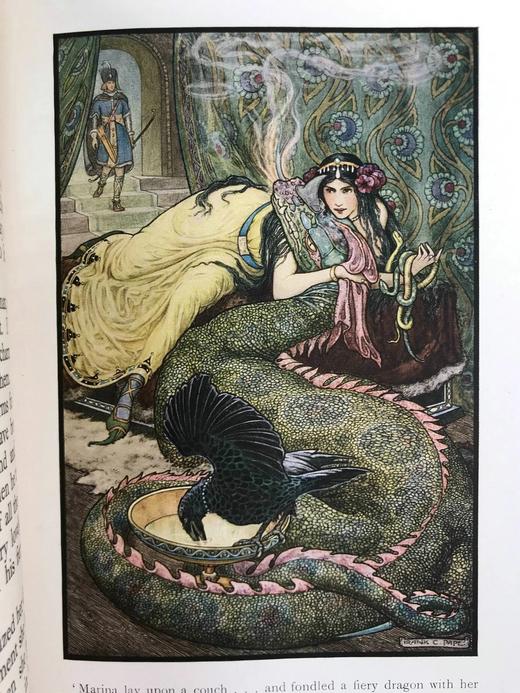 1916年 俄国故事集 Frank C. Papé16幅彩色与大量黑白插图 漆布精装大32开 商品图12