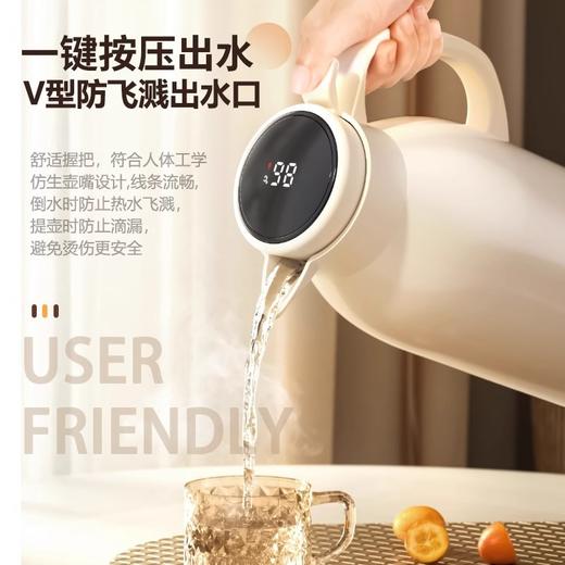 【保温水壶家用】大容量玻璃红胆热开水瓶 学生宿舍暖壶保温壶小1L 商品图2