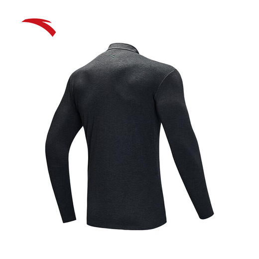 安踏加绒长袖卫衣男士秋冬新款跑步半拉链立领运动上衣152446405N 商品图2