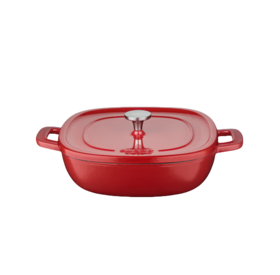 苏泊尔 SUPOR 铸铁珐琅锅26cm汤锅焖煮锅3.0L浆果红ET26JAF01-R