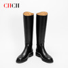 CHCH平衡鞋长靴2024秋冬新品牛皮拉链粗跟时尚女靴长筒靴CN2B8041 商品缩略图4