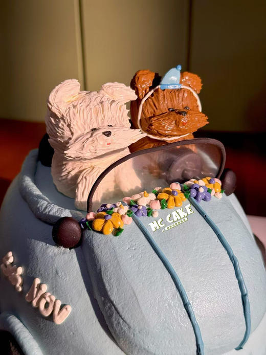 潦草小狗兜风汽车蛋糕 商品图1