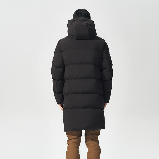 北极狐 男士长款鹅绒羽绒服 2024新款 连帽加厚白鹅绒服09242177 商品图2