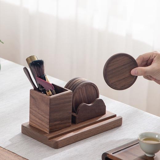 【积分】 简檀茶道六君子多功能杯垫组合套装 商品图2
