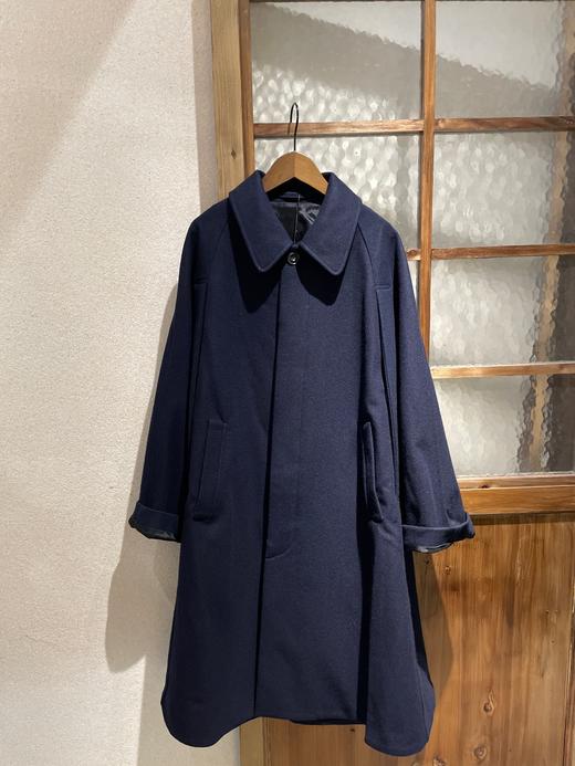 ECOLE DE CURIOSITES 深海军蓝洛登羊毛披风大衣(全内衬) 商品图13