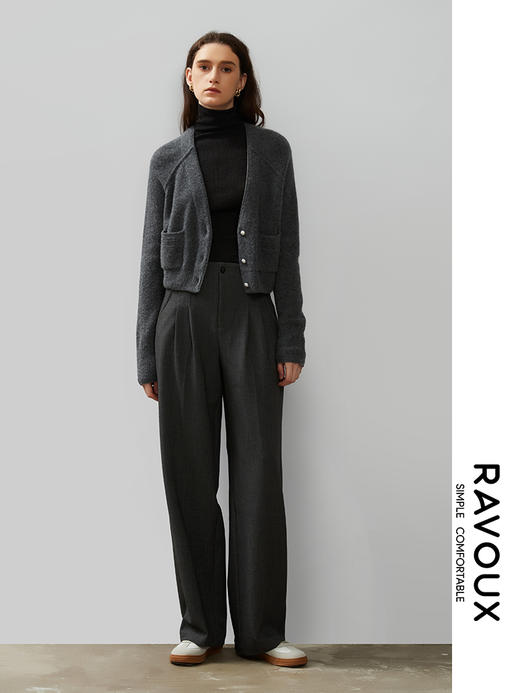 263169916打褶阔腿西裤 商品图3