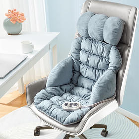 冬季加热坐垫办公室学生家用毛绒保暖坐垫靠背一体椅子垫