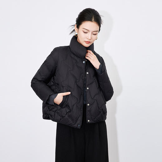 【高货wl】全新升级【铂金会员367/天猫499/差价132】(44150) 洛诗琳新款90白鸭绒菱格纹暗扣羽绒服简约轻薄保暖外套 商品图3