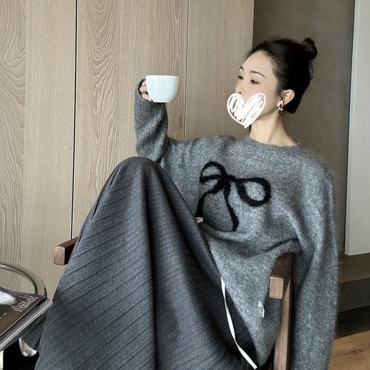 PIANAI冷小姐#马海毛蝴蝶结毛衣 商品图0