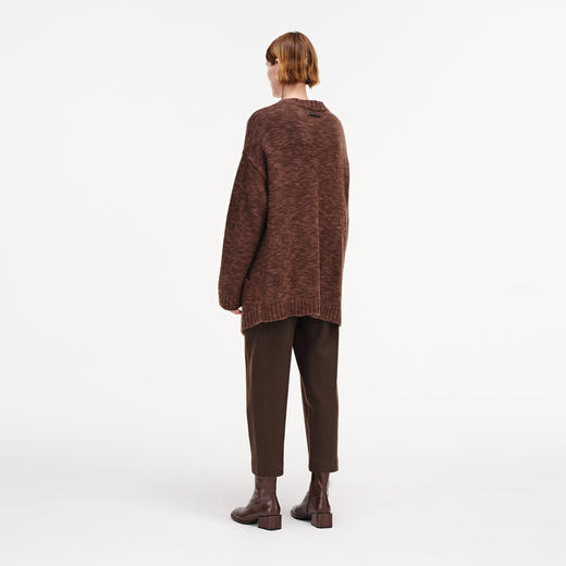 舒库长裤女秋冬羊毛混纺毛呢锥形裤简约通勤裤子 商品图4