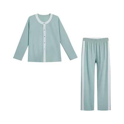 爱慕24AW海藻家居服睡衣女秋冬圆领开襟长袖长裤分身套装 商品图1