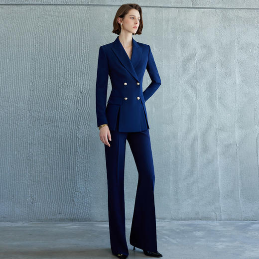 IWY/藏青色西装套装高级感公务员面试正装酒店经理职业装总裁西服CP2085 商品图1