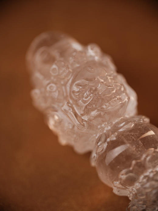 白水晶 紫水晶金刚杵 超大号 精工雕刻【器悟雅玩】 商品图1